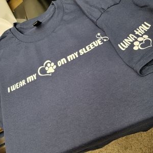 Custom Pet Shirt, I wear my Heart(pet) on my sleeve short sleeve